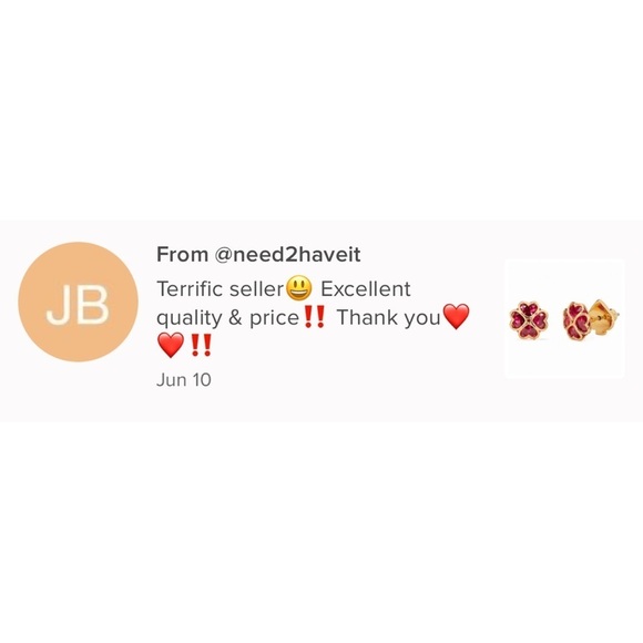 KATE SPADE • Something Sparkly Ruby Red Crystal Clover Earrings - Picture 6 of 7